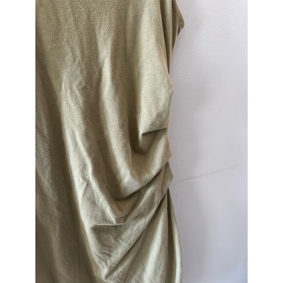 Athleta Dress Women's Small Shadow Olive Della Ruched Side Sleeveless Bodycon - Picture 3 of 6